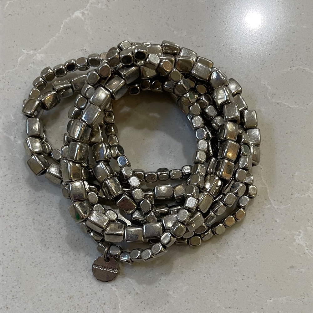 Silver Beaded Bracelet